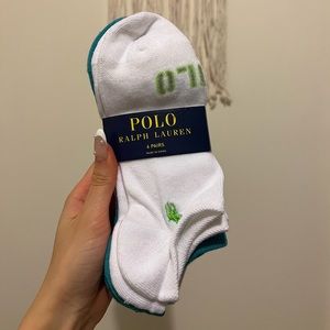Pack of 6 polo Ralph Lauren no show socks womens size 9-11 fits shoe size 4-10.5